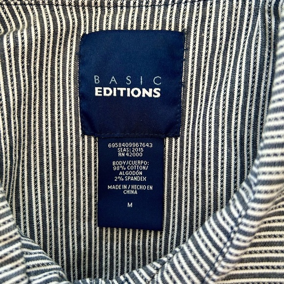 Jacket basic editions blazer woman size medium new condition stripes - Picture 5 of 5